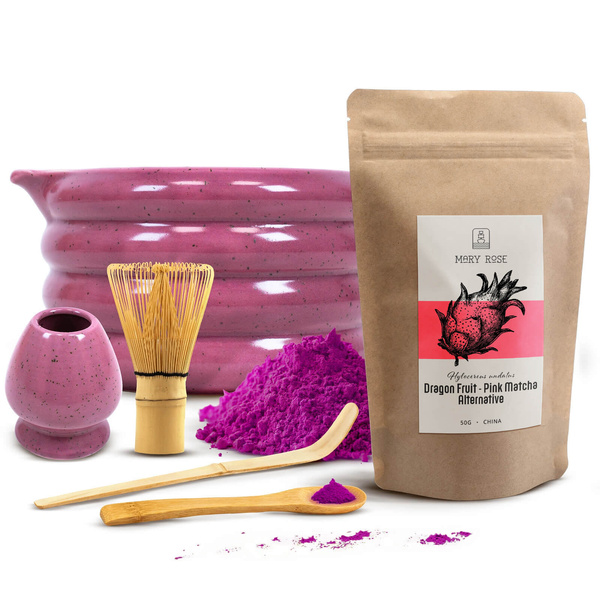 Set för att tillreda Pink Matcha