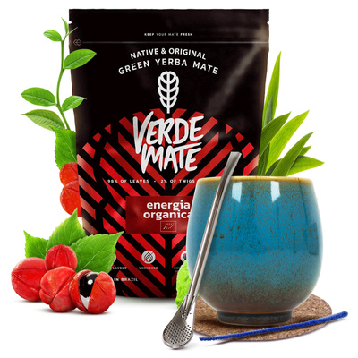 Yerba Mate Set Verde Mate 400g 0,4kg Kalebass + Bombilla