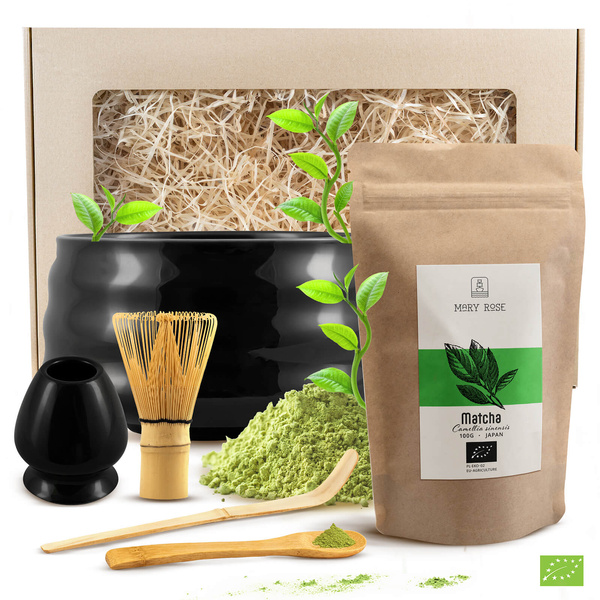 Presentset för bryggning av Matcha te