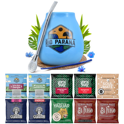 Yerba Mate 10x50g 500g provset + tillbehör