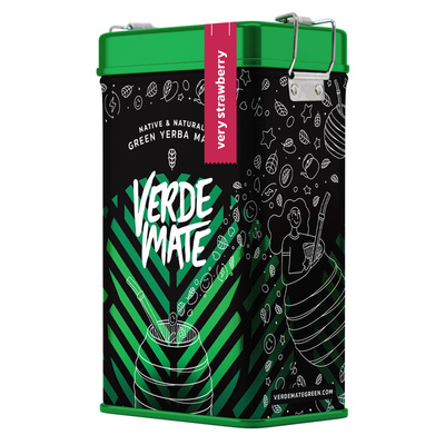Yerbera – Metallburk + Verde Mate Green Very Strawberry 0,5 kg