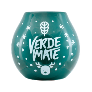 Kalebass i keramik med Verde Mate-logotyp - Vintertid 350 ml