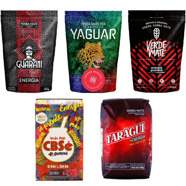 Yerba Mate Energia 5x0,5kg Olika märken