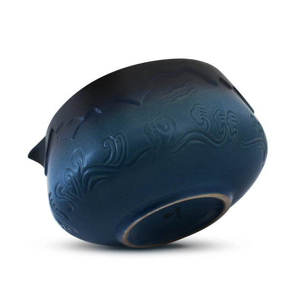 Matchawan – Matcha–skål i keramik med pip – Mountain (blå)