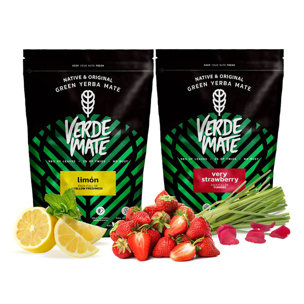 Yerba Verde Mate Limon Mycket jordgubbsfruktig 1kg