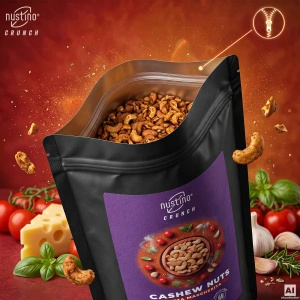 Nustino Crunch – Rostade cashewnötter – Pizza Margherita 200 g
