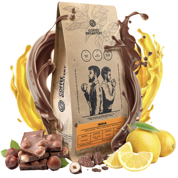 Bro Coffee Roastery - Hela bönor kaffe India Karnataka Premium 1 kg