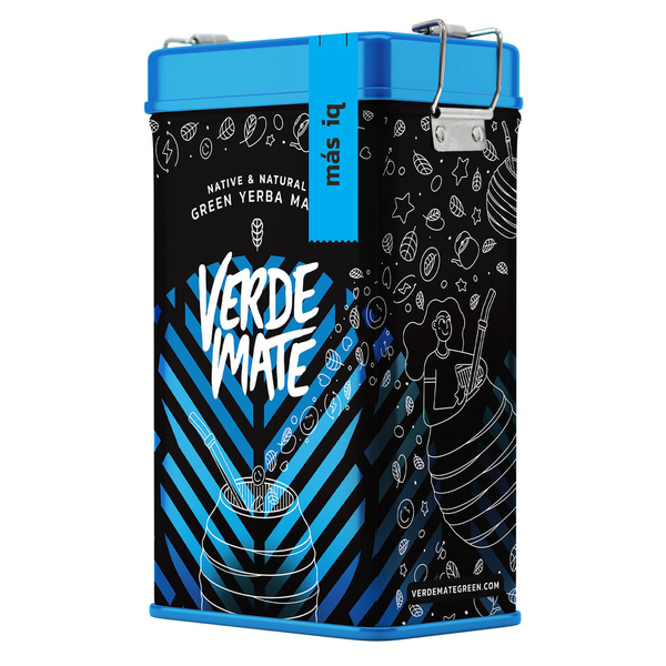 Yerbera – Metallburk + Verde Mate Green Más IQ 0,5 kg