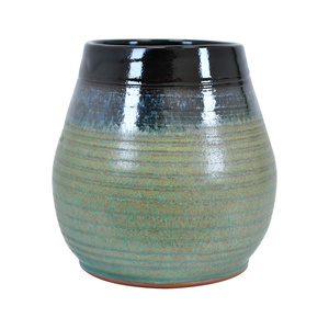 Keramisk kalebass Niebla (svart-grön) 300 ml – Crater-serien