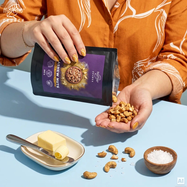 Nustino Crunch – Rostade cashewnötter – Golden Salted Butter 200 g