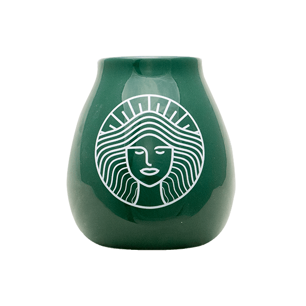 Keramisk matekopp med Pachamama-logotyp (grön) 350 ml