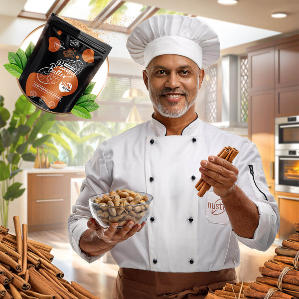 Nustino – Jordnötssmör i pulverform – Cinnamon 400 g