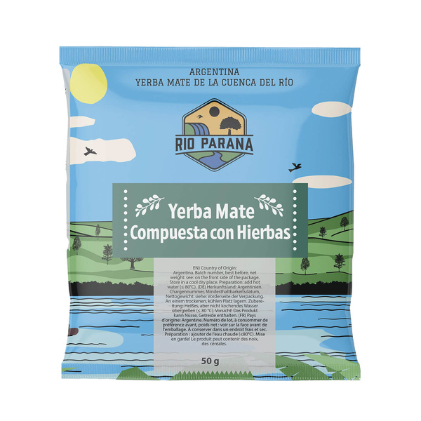 Yerba Mate Rio Parana 7x50g provset + tillbehör
