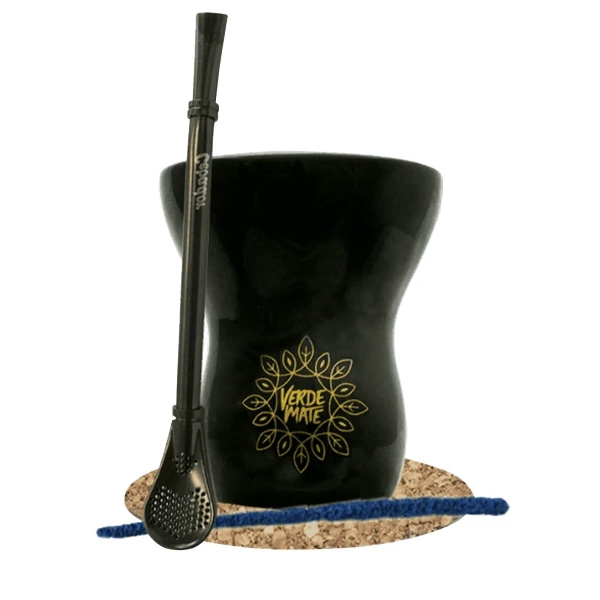 Tillbehörssats för Yerba Mate: Kalebass + Bombilla