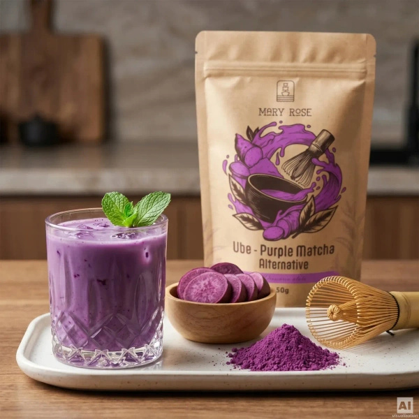 Set med färgglada matcha: Purple Matcha + Blue Matcha
