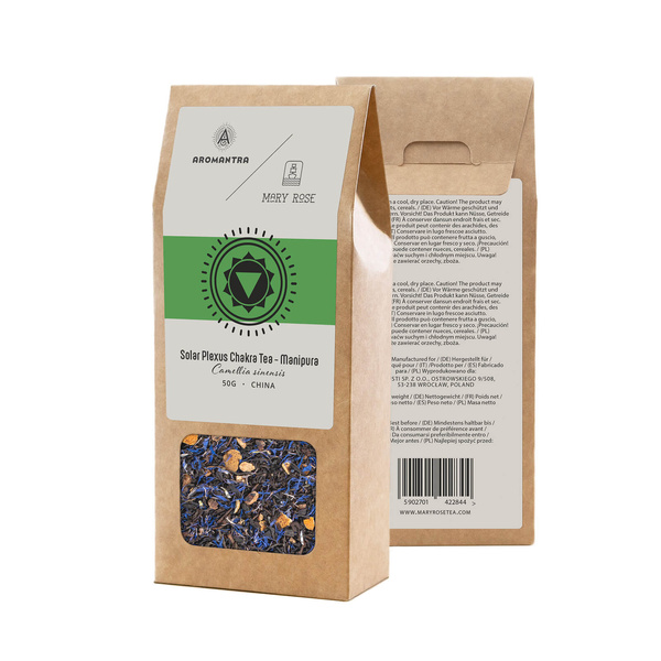 Aromantra x Mary Rose – Solar Plexus-chakra Te Manipura (svart te) 50 g