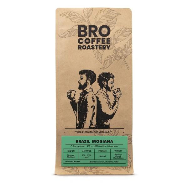 Bro Coffee Roastery – Hela bönor kaffe Brazil Mogiana Premium 400 g