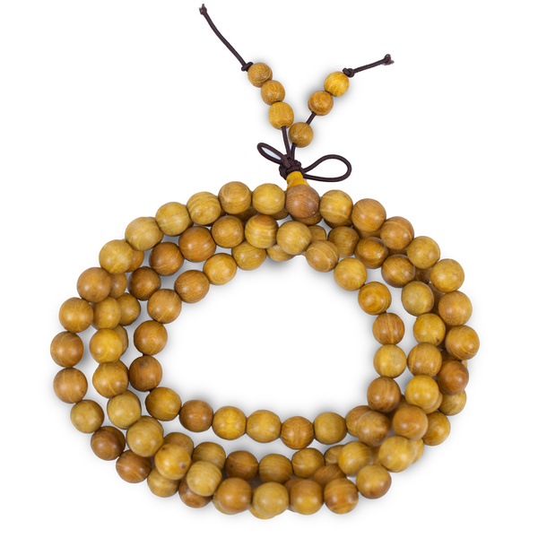 Armband Mala i sandelträ (108 pärlor)