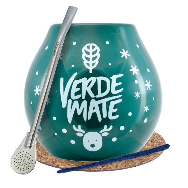 Yerba Verde Mate set Bombilla vinterkalebass