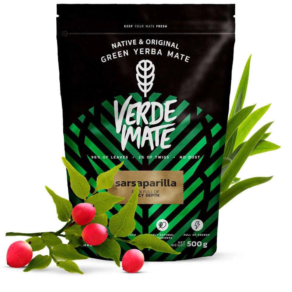 Verde Mate Green Sarsaparilla - packaging