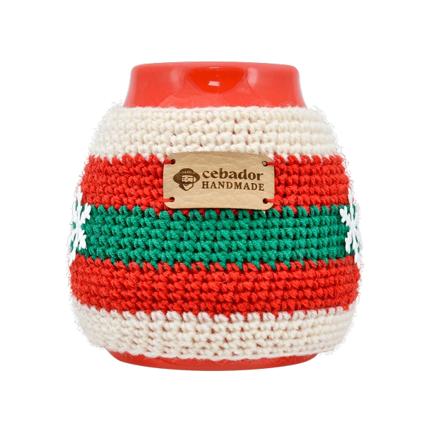 Handmade gourd warmer Reno on a calabash