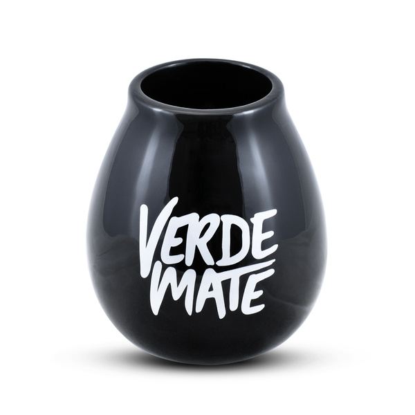 Keramisk matekopp med Verde Mate-logotyp (svart) 350 ml