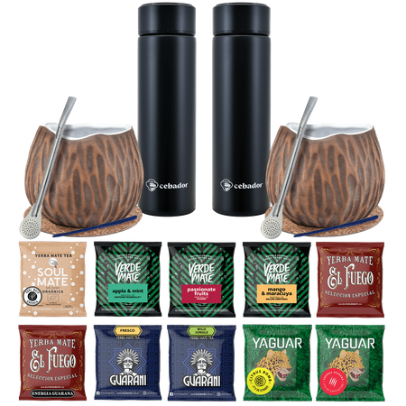Yerba Mate termos bombilla set för två 500 g
