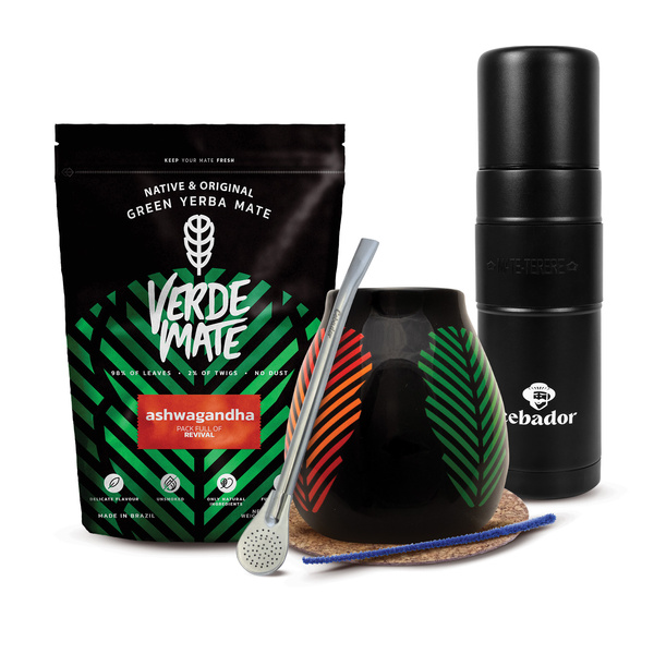 Yerba Mate Set Verde Mate 400g 0,4kg Yerbomos XL + Kalebass + Bombilla