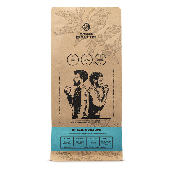 Bro Coffee Roastery - Hela bönor kaffe Brazil Guaxupe Premium 1 kg