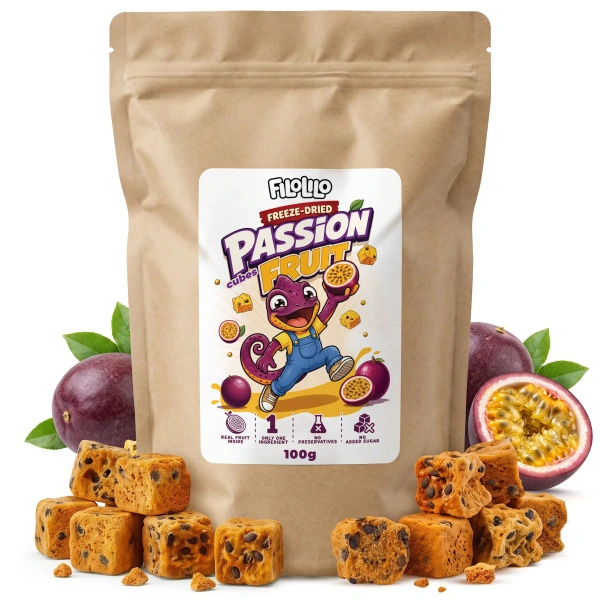 FiloLilo – Frystorkad passionsfrukt (tärningar) 100 g