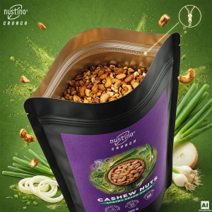 Nustino Crunch – Rostade cashewnötter – Spring Green Onion 100 g