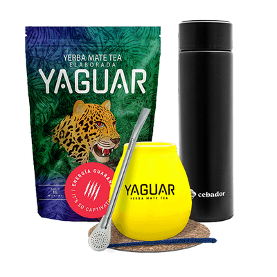 Set Yerba Mate Yaguar Energia 500g 0,5kg Termos