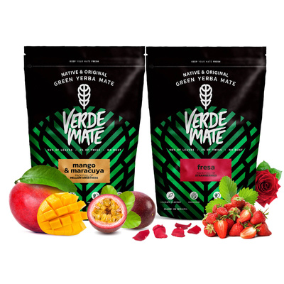 Yerba Verde Mate Mango Passionsfrukt Jordgubbe 2x500g