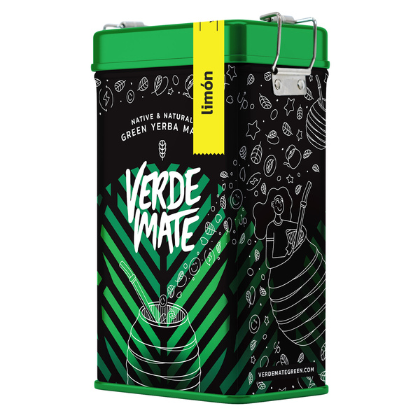 Yerbera – Metallburk + Verde Mate Green Limón 0,5 kg