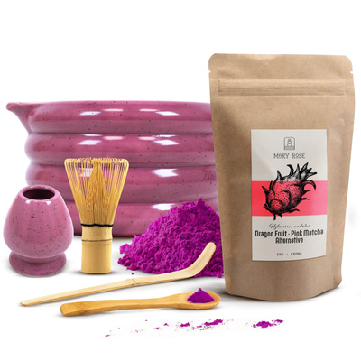 Set för att tillreda Pink Matcha