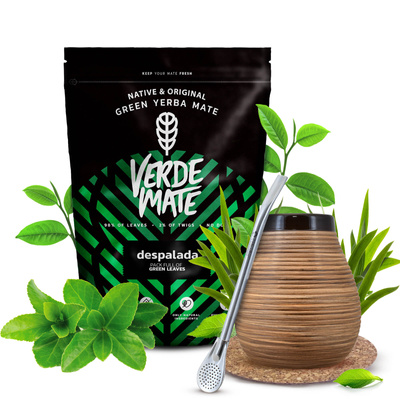 Yerba Mate Set Verde Mate 400g 0,4kg Kalebass + Bombilla