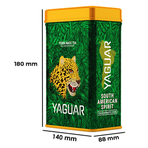 Yerbera + Yaguar Amore 500 g 0.5 kg – Brazilian yerba mate with fruit and herbs in a tin can 