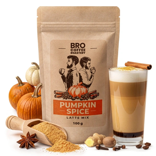 Set till Pumpkin Spice Latte: kaffe Bro Coffee Roastery Brazil Samba 1kg + Pumpkin Spice Latte Mix 100g
