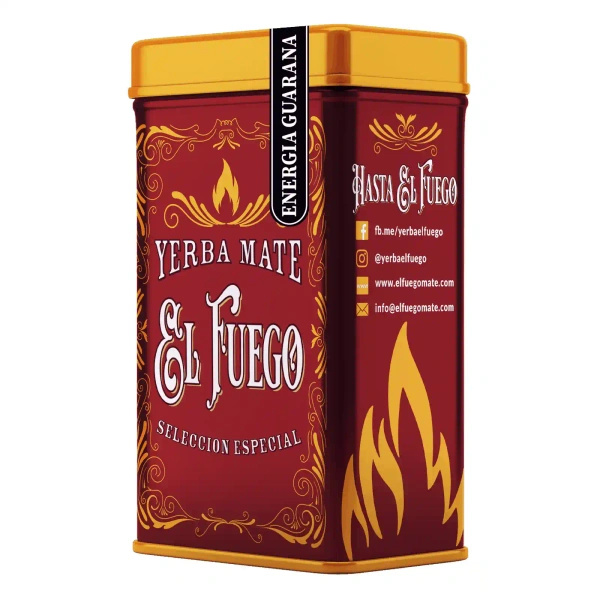 Yerbera – Metallburk + El Fuego Energia Guarana 0,5 kg