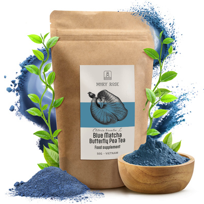 Mary Rose – Blue Matcha – Butterfly Pea Tea (pulver) 50 g