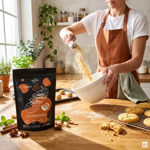 Nustino – Jordnötssmör i pulverform – Cinnamon (utan tillsatt socker) 400 g