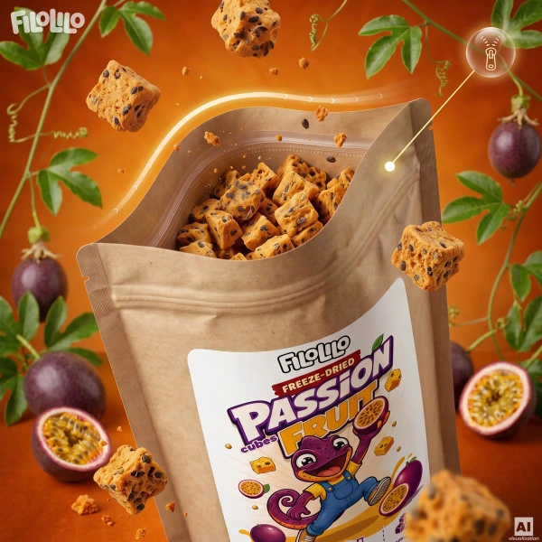 FiloLilo – Frystorkad passionsfrukt (tärningar) 100 g