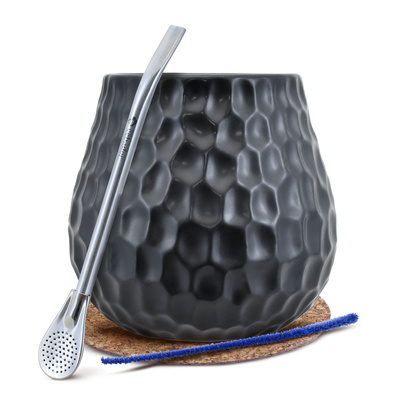 Set Gourd + Bombilla 19cm för yerba mate