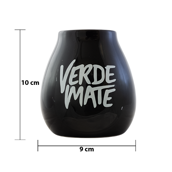 Keramisk matekopp med Verde Mate-logotyp (svart) 350 ml