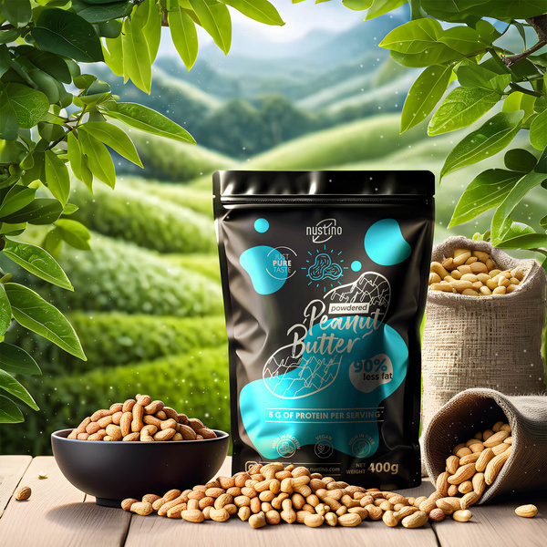 Nustino – Jordnötssmör i pulverform – Pure 400 g