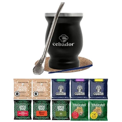 Yerba Verde Mate Grön 10x50g TermoMate set