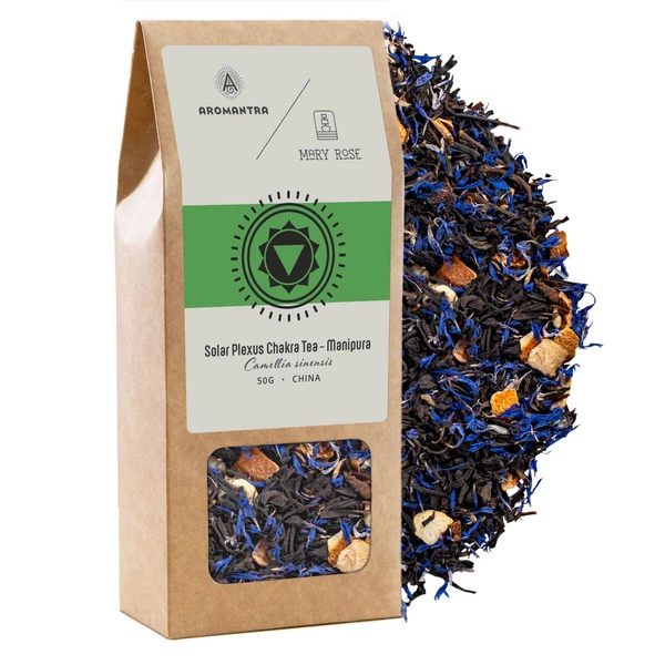Aromantra x Mary Rose – Solar Plexus-chakra Te Manipura (svart te) 50 g