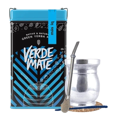 Set Yerbera Verde Mate Mas IQ 0,5 kg Palo Santo