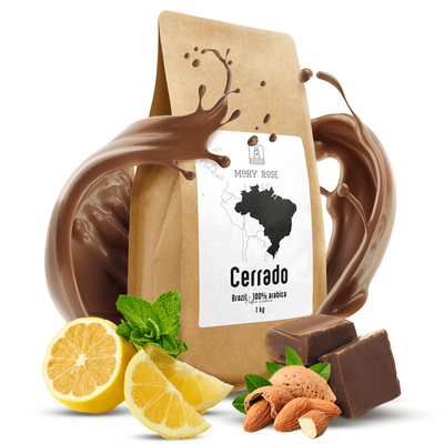 Mary Rose - kaffe med hela bönor Brasilien Cerrado premium 1 kg
