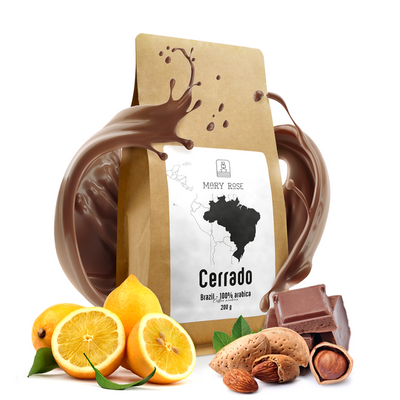 Mary Rose - kaffe med hela bönor Brasilien Cerrado premium 200 g